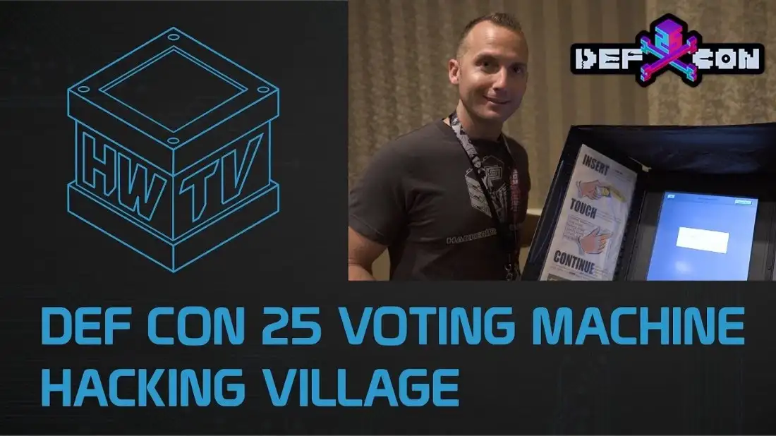 DEFCON 25 voting machine hacking village poster